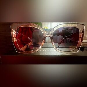 Transparent CC Pink Gradient Women's Sunglasses